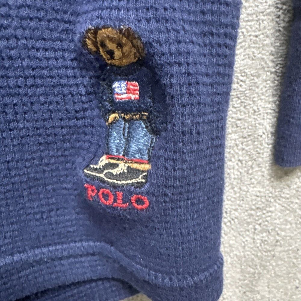 Polo by Ralph Lauren Navy Blue Shirt with Bear Embroidery